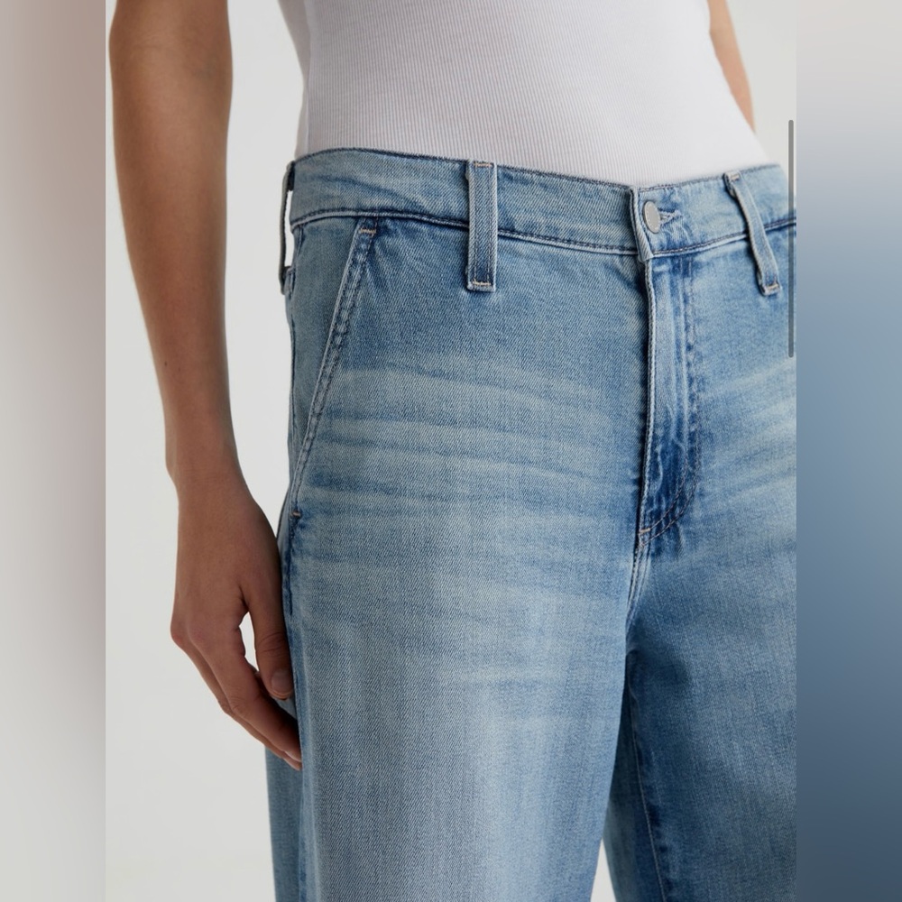 AG Adriano Goldschmied Light Blue Wide Leg Jeans- Stella Ankle - Picture 3 of 10